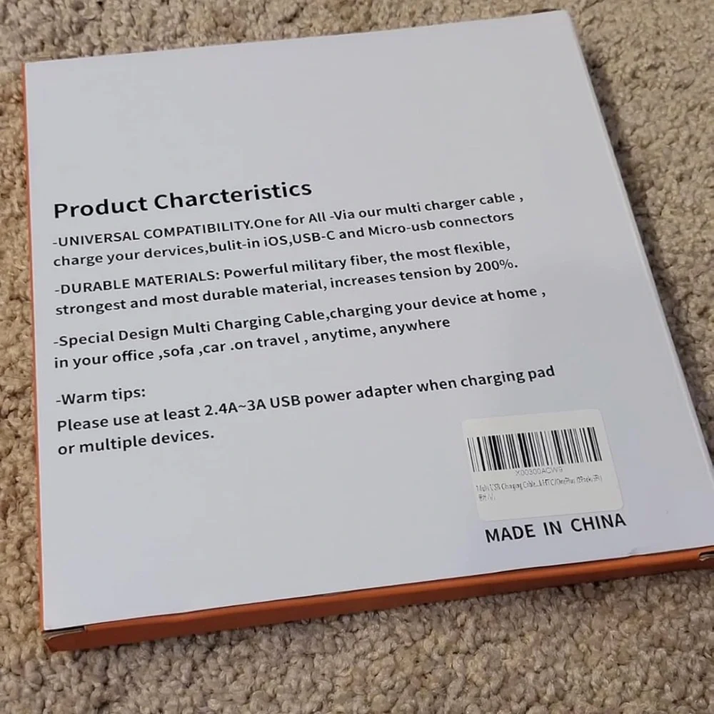 Multi Charging Cable 4A, [5Ft 2Pack]
